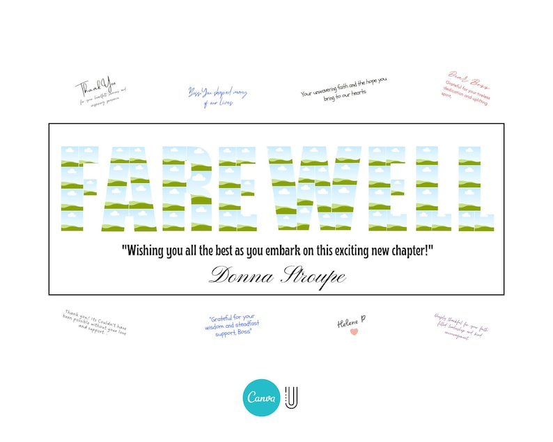 Personalized Farewell Photo Collage Gift: Retirement Keepsake (Digital File)
