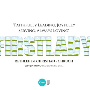 First Lady Photo Collage Gift: Church Ministry Appreciation (Digital File)
