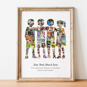 Friends Photo Collage, Customizable Canva Template (Digital Download