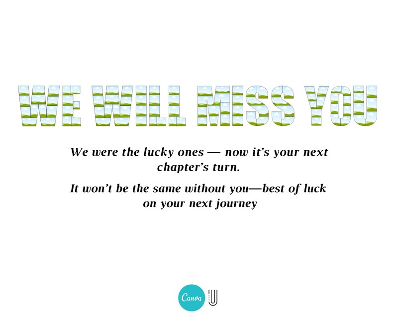Farewell Photo Collage: Printable Goodbye Gift (Canva Template)