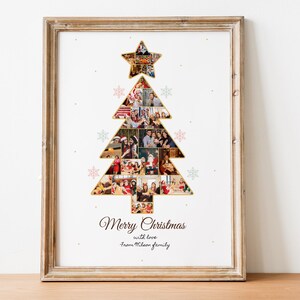 Custom Christmas Photo Collage: Xmas Tree Gift (Digital File)