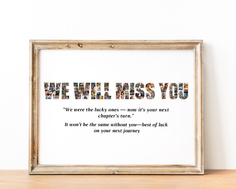 Farewell Photo Collage: Printable Goodbye Gift (Canva Template)