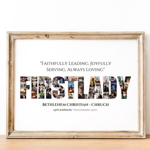 First Lady Photo Collage Gift: Church Ministry Appreciation (Digital File)