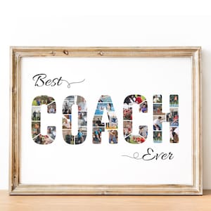 Coach retirement gift,Best Coach Photo Collage, Best Coach Ever , Coach gift, Coach appreciation gift, Gifts for coaches, trainer