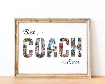 Coach Ever Fotocollage Geschenk, Canva Vorlage (Digitale Datei)