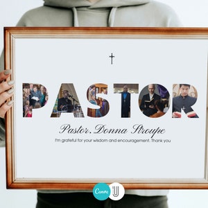 Pastor Appreciation Photo Collage: Church Group Gift (Digital File)