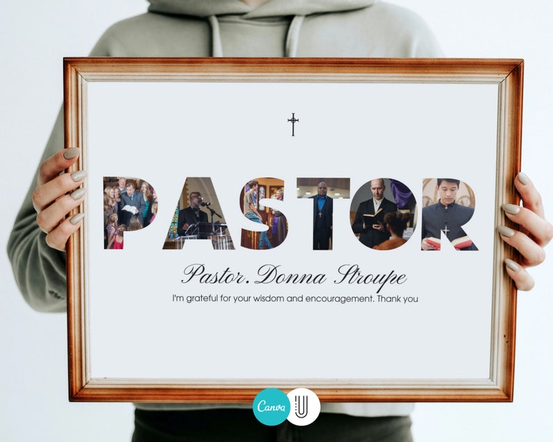 Pastor Appreciation Photo Collage: Church Group Gift (Digital File)
