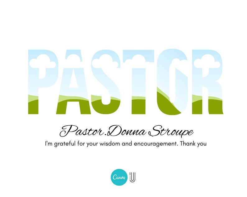 Pastor Appreciation Photo Collage: Church Group Gift (Digital File)