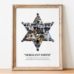 Sheriff Badge Photo Collage: Custom Law Enforcement Retirement Gift (Digital File)