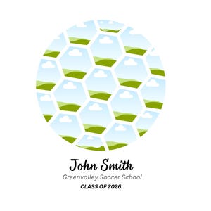 Personalized Soccer Ball Photo Collage Template, Graduation Gift, Senior Night Gift, Player Gift, Gift for Coach, Gift for Dad, Canva