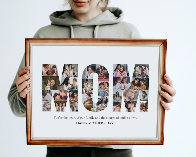 Personalized Mom Photo Collage: DIY Mother's Day Canva Template (Digital Download)