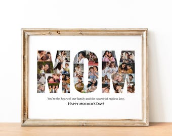 Personalized Mom Photo Collage: DIY Mother's Day Canva Template (Digital Download)