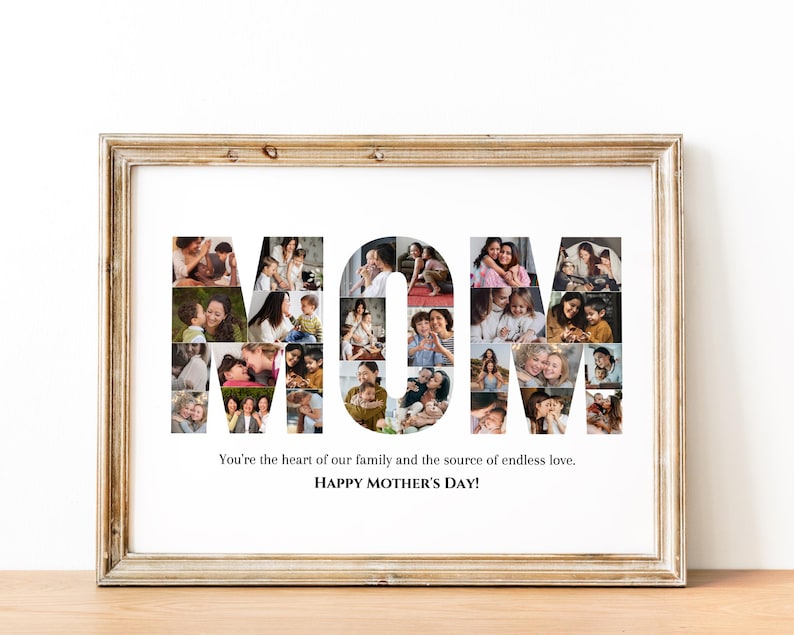 Personalized Mom Photo Collage: DIY Mother's Day Canva Template (Digital Download)