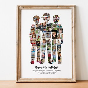 Boys Photo Collage Print, 10th Birthday Gift, Friendship Keepsake (Digital Download)