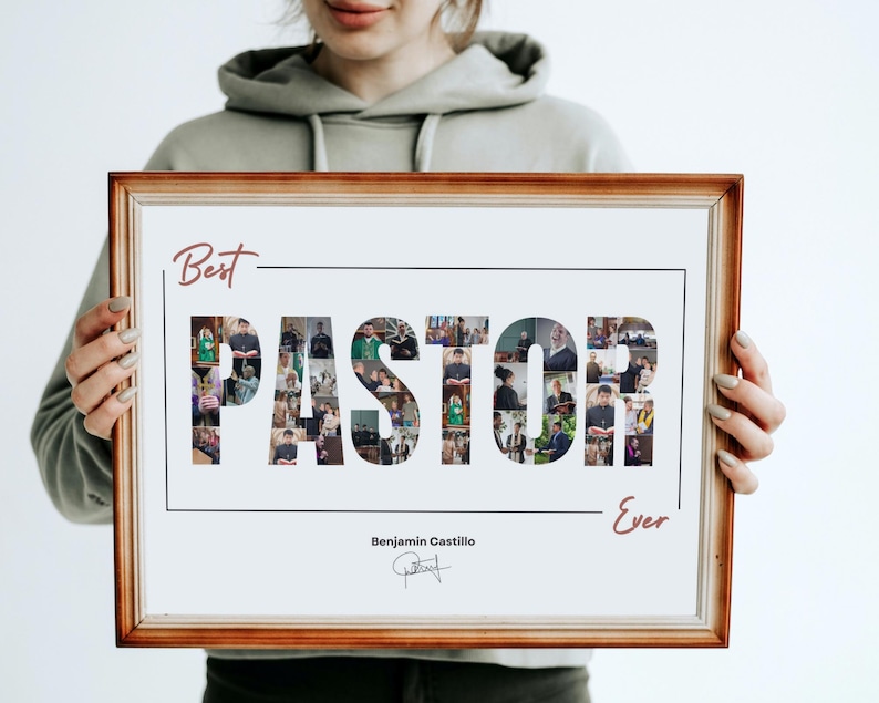 Pastor Appreciation Photo Collage Gift (Digital Download) image 3