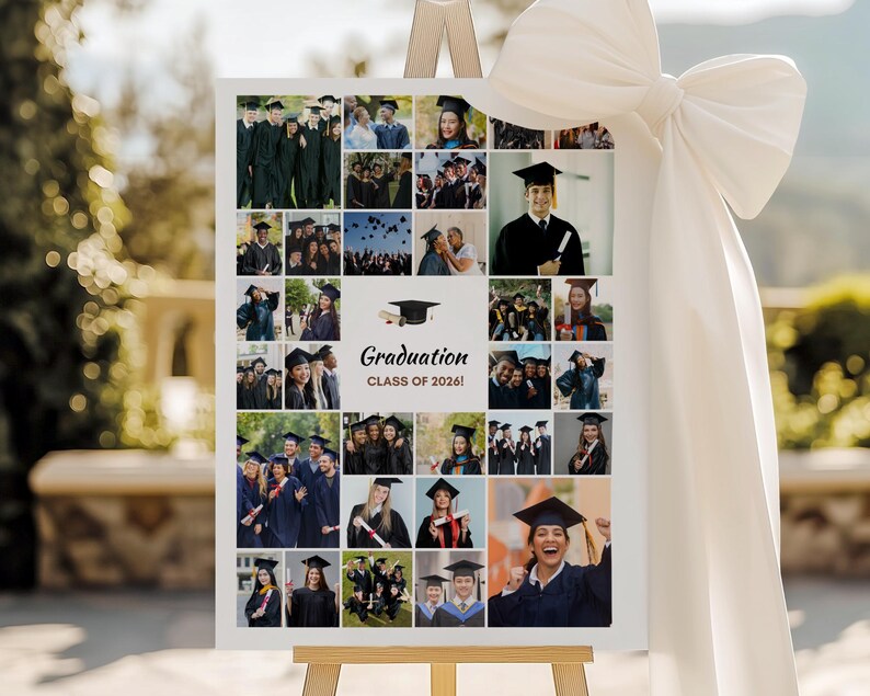 Custom Graduation Photo Collage: Keepsake Gift (Digital File) image 1