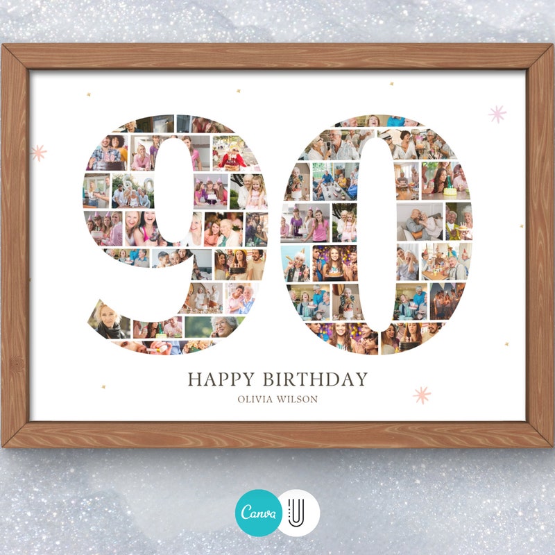 Photo Collage 90th Birthday - Etsy