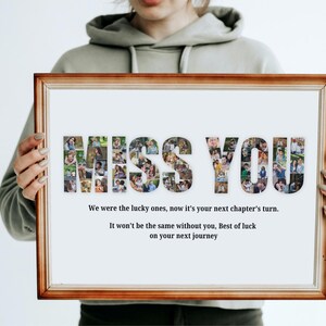 We Will Miss You Farewell Gift for Coworker Boss Team Printable Photo Collage Best Friend Leaving Picture for Employee Going Away