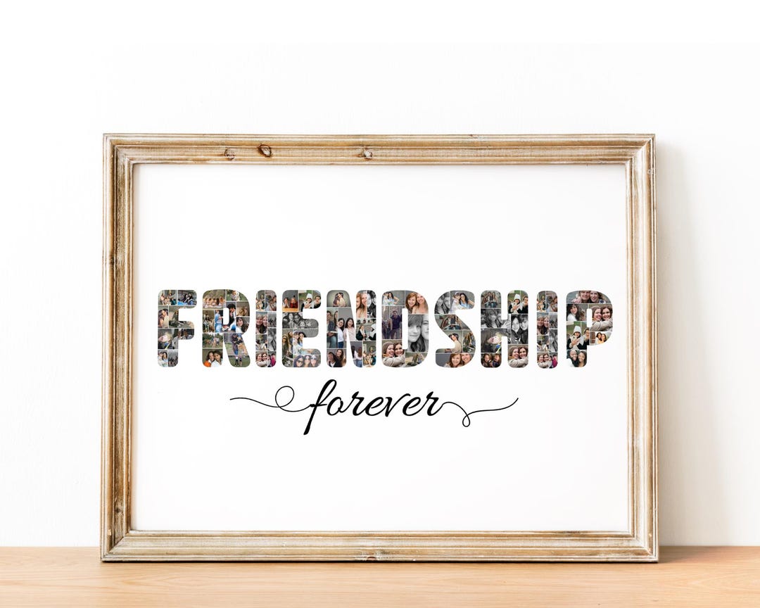 Friendship Photo Collage Template: Personalized BFF Gift (digital ...