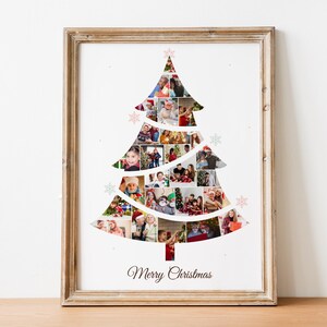 Custom Christmas Photo Collage: Xmas Tree Gift (Digital File)
