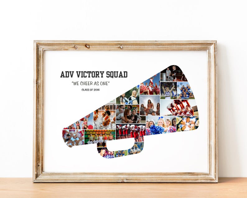 Personalized Cheerleader Photo Collage: Senior Night Gift (Digital File)