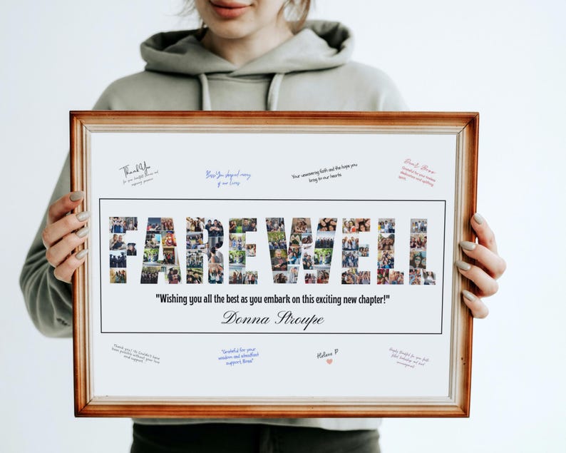 Personalized Farewell Photo Collage Gift: Retirement Keepsake (Digital File)