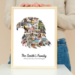Picture Collage Eagle Template | GridArt | Image Collage | Pic Stitch | Photo Collage Frame | Photo Grid