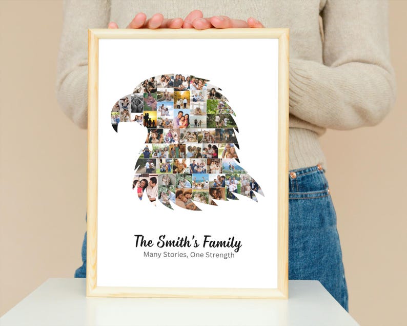 Picture Collage Eagle Template | GridArt | Image Collage | Pic Stitch | Photo Collage Frame | Photo Grid