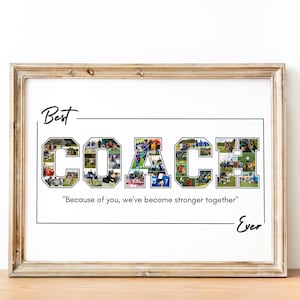 Personalized Coach Photo Collage Template: Sport Gift (Digital File)