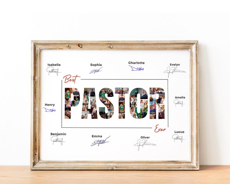 Pastor Appreciation Photo Collage Gift (Digital File)