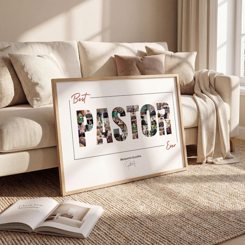 Pastor Appreciation Photo Collage Gift (Digital Download) image 2