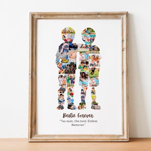 Boys Best Friend Photo Collage Print, Friendship Gift (Digital Download)