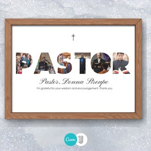 Pastor Appreciation Photo Collage: Church Group Gift (Digital File)