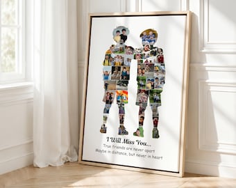 Best Friend Boys Photo Collage Gift Printable Best Friends Poster for Kids Boy Besties School BFF Keepsake