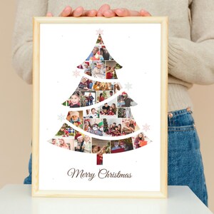 Custom Christmas Photo Collage: Xmas Tree Gift (Digital File)