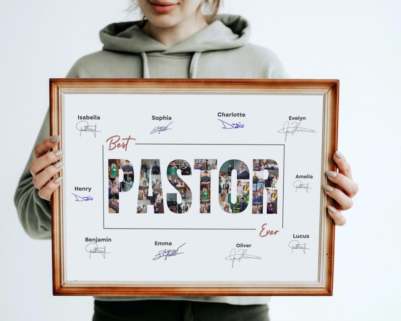 Pastor Appreciation Photo Collage Gift (Digital File)