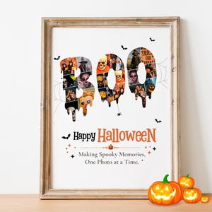 Halloween Canva Template | BOO Photo Collage | Spooky Season Gift | Printable Wall Decor | Editable Digital Download image 5