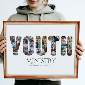 Youth Ministry Photo Collage Art: Custom Christian Gift (Digital File)
