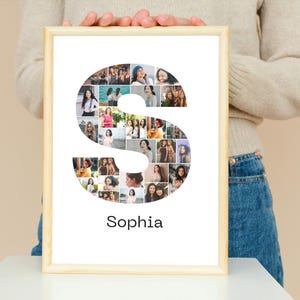 Custom Letter S Photo Collage – Personalized Gift (Digital File) image 2