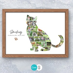 Custom Cat Photo Collage Template: Pet Memorial Gift (Digital File)