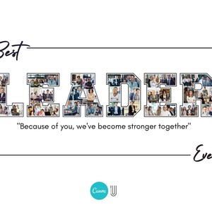 Personalized Leader Photo Collage Gift: Retirement, Appreciation (Digital File)