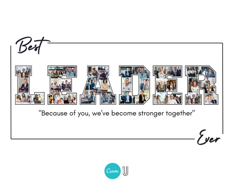 Personalized Leader Photo Collage Gift: Retirement, Appreciation (Digital File)