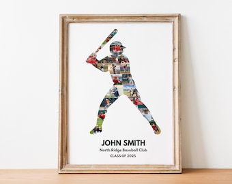 Custom Baseball Photo Collage: Personalized Sports Gift (Digital Download)