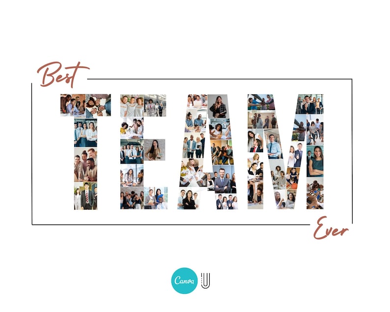 Team Photo Collage Gift: Personalized Farewell Poster (Digital File)