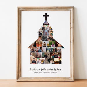 Personalized Church Photo Collage: Pastor Appreciation Gift (Digital File)