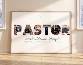 Pastor Appreciation Photo Collage: Church Group Gift (Digital File)