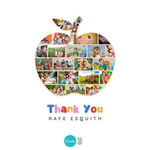 Custom Apple Photo Collage: Teacher Appreciation Gift (Digital File)