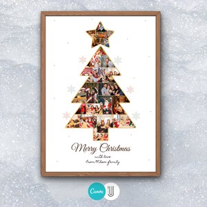 Custom Christmas Photo Collage: Xmas Tree Gift (Digital File)