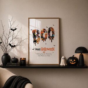 Halloween Canva Template | BOO Photo Collage | Spooky Season Gift | Printable Wall Decor | Editable Digital Download image 3