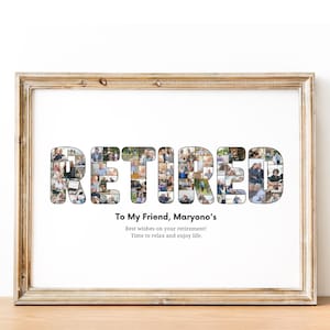 Custom Retirement Photo Collage Gift (Digital File)